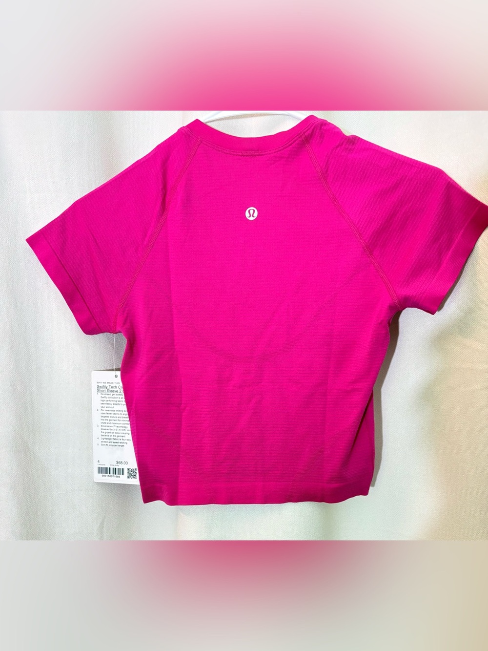 Lululemon Swifty Tech Cropped Short Sleeve 2.0 Shirt In Ripened Raspberry Size 4 - Picture 3 of 6